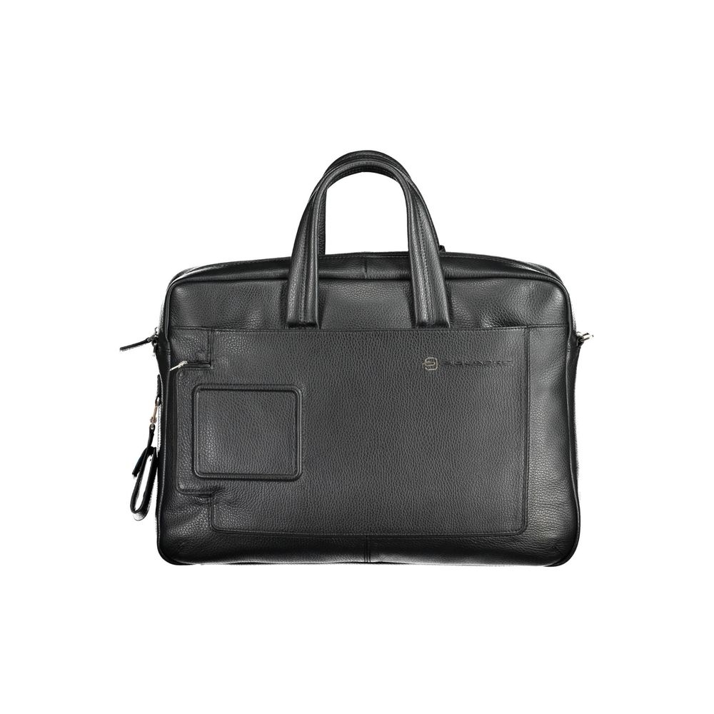 Nero Leather Men Briefcase - ventzia