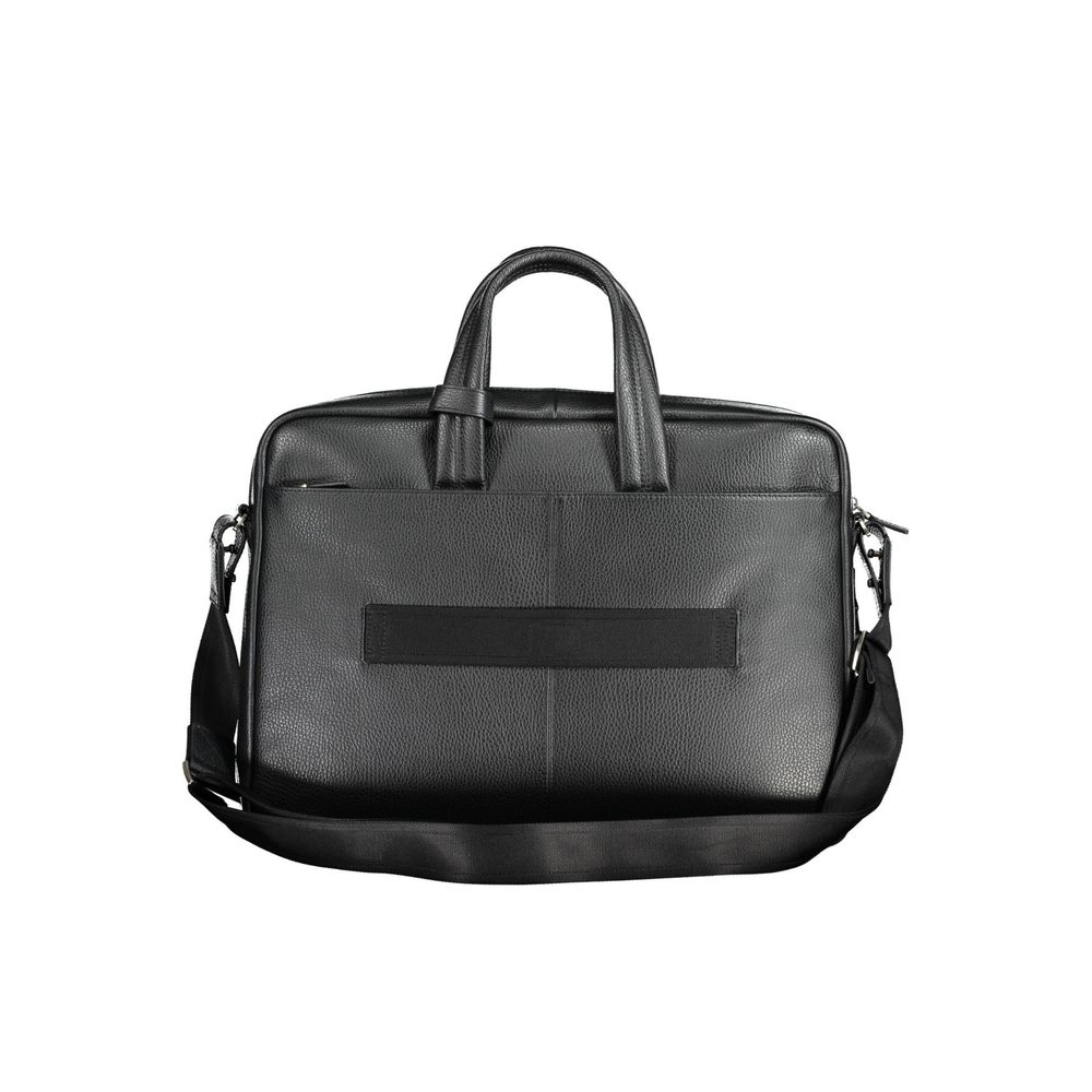 Nero Leather Men Briefcase - ventzia