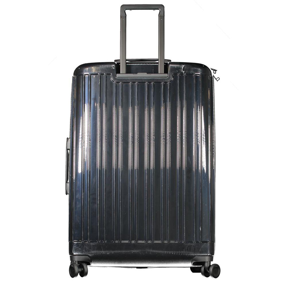 Black Polycarbonate Men's Travel Trolley - ventzia