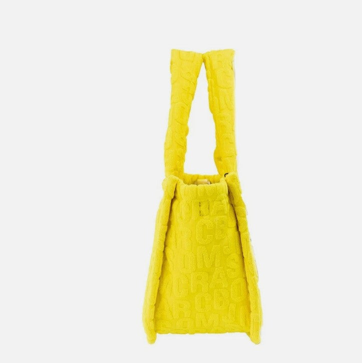 Marc Jacobs The Monogram Terry Tote Small Golden Kiwi Shoulder Bag Purse - ventzia