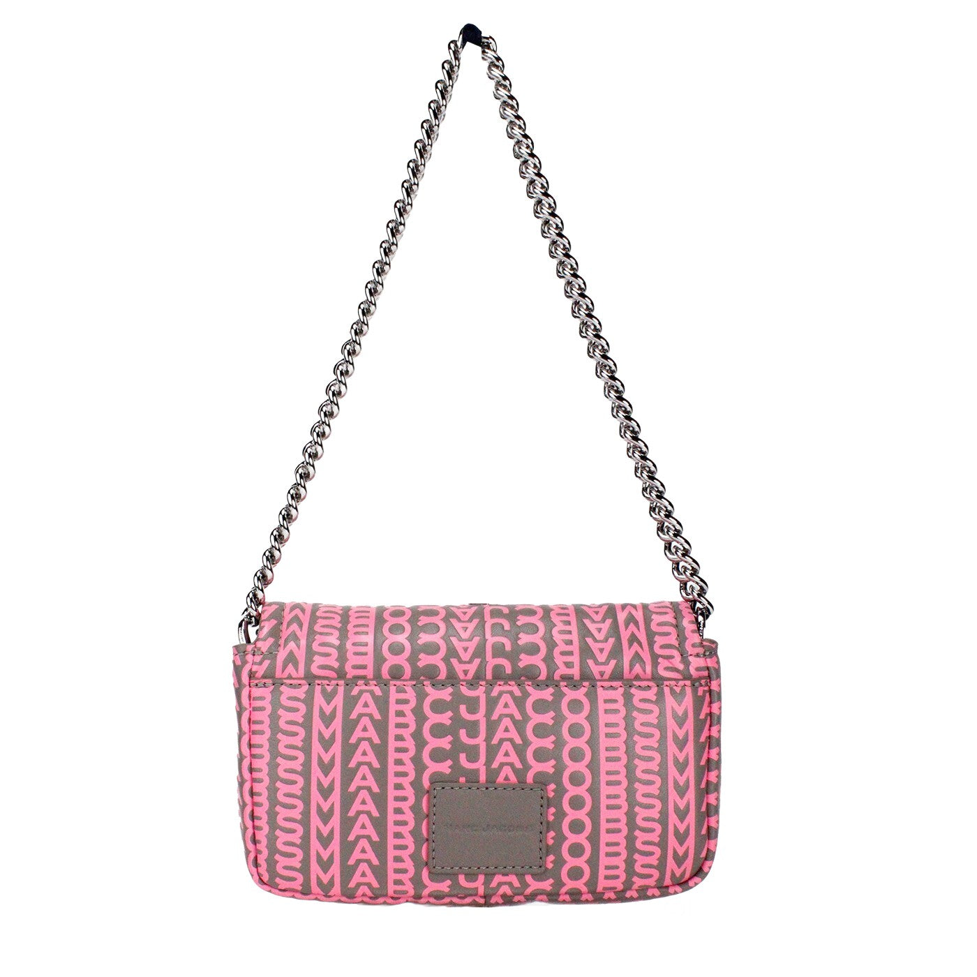 Marc Jacobs Neon Pink The Monogram Leather J Marc Mini Shoulder Bag Crossbody - ventzia