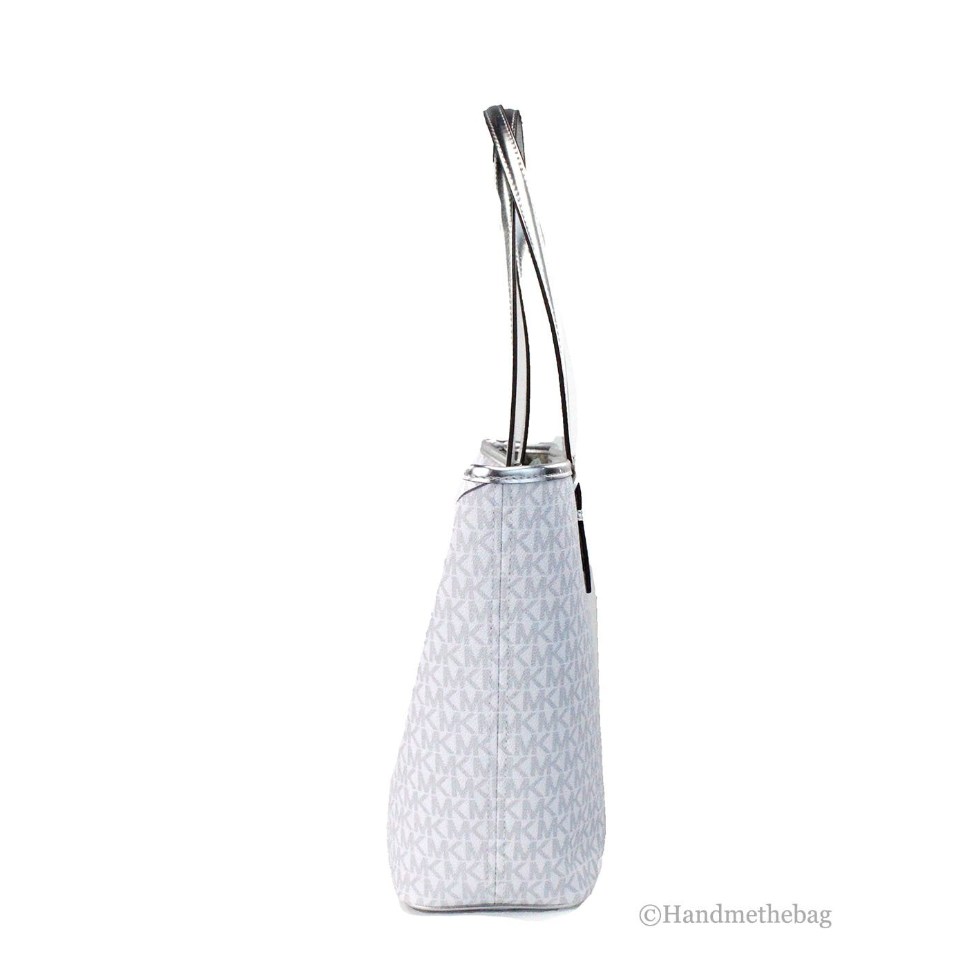 Michael Kors Jet Set Travel Girls Medium Signature Carryall Tote White MK - ventzia