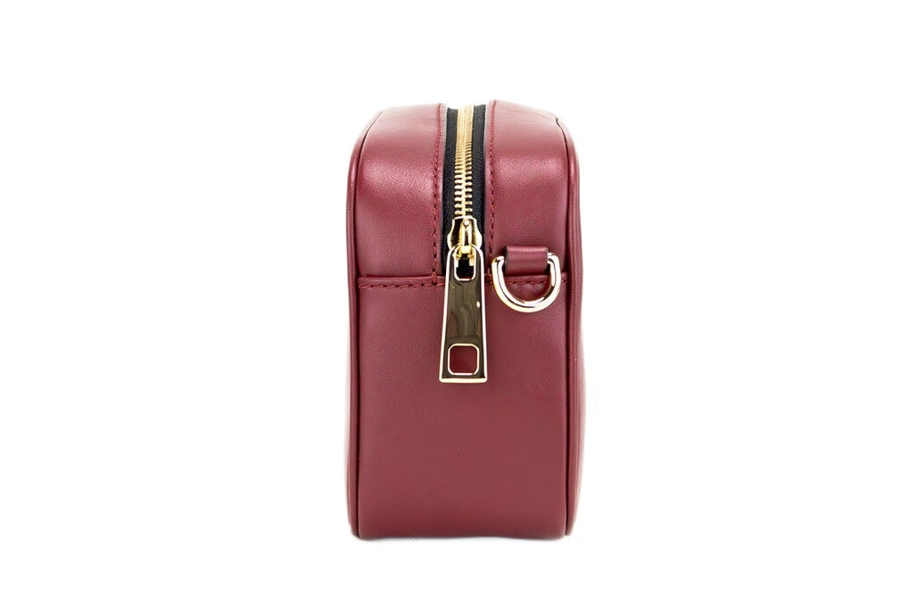 Marc Jacobs Flash Pomegranate Smooth Leather Embossed Camera Crossbody Bag Purse - ventzia