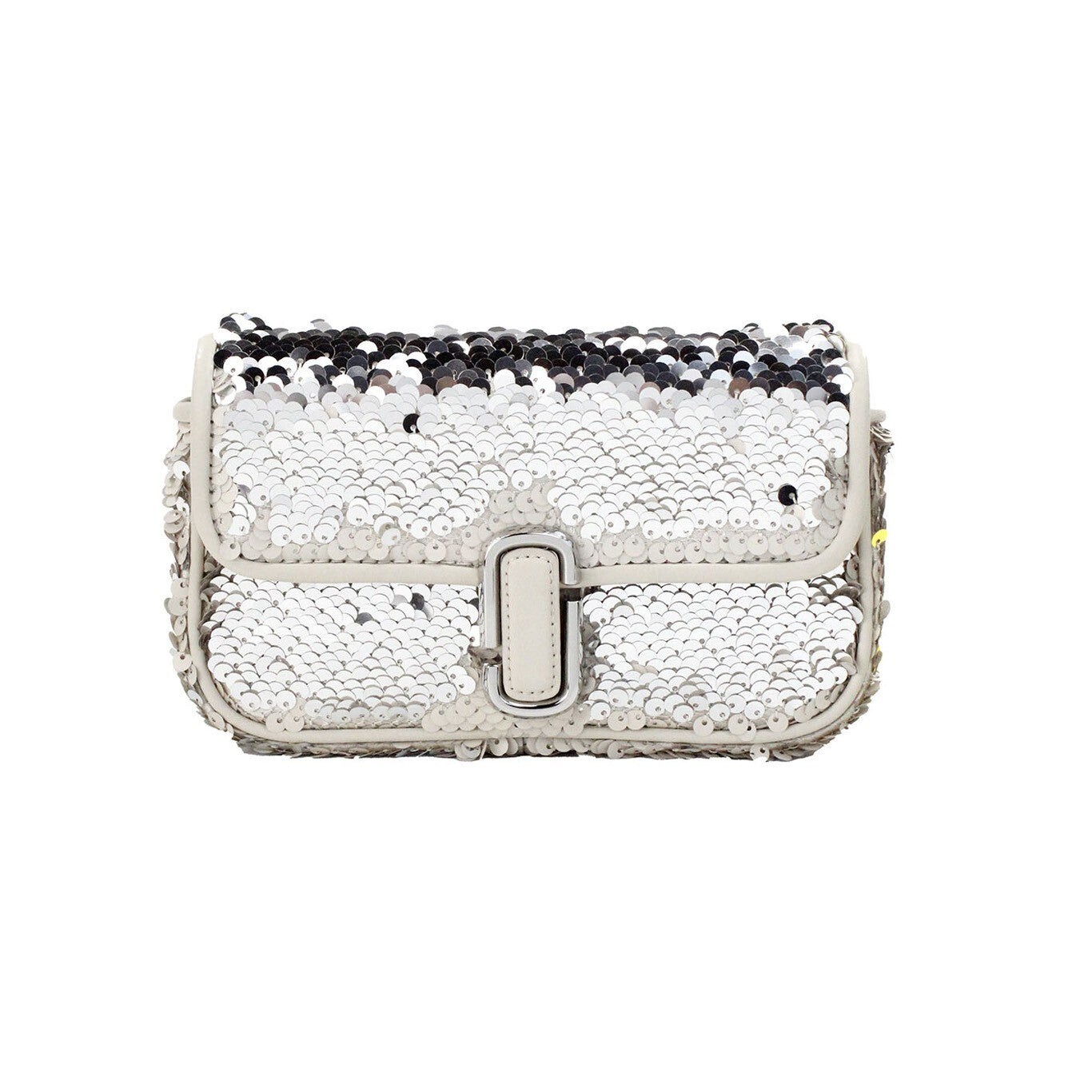 Marc Jacobs The Mini J Marc Shoulder Bag Cream Sequined Crossbody Bag - ventzia