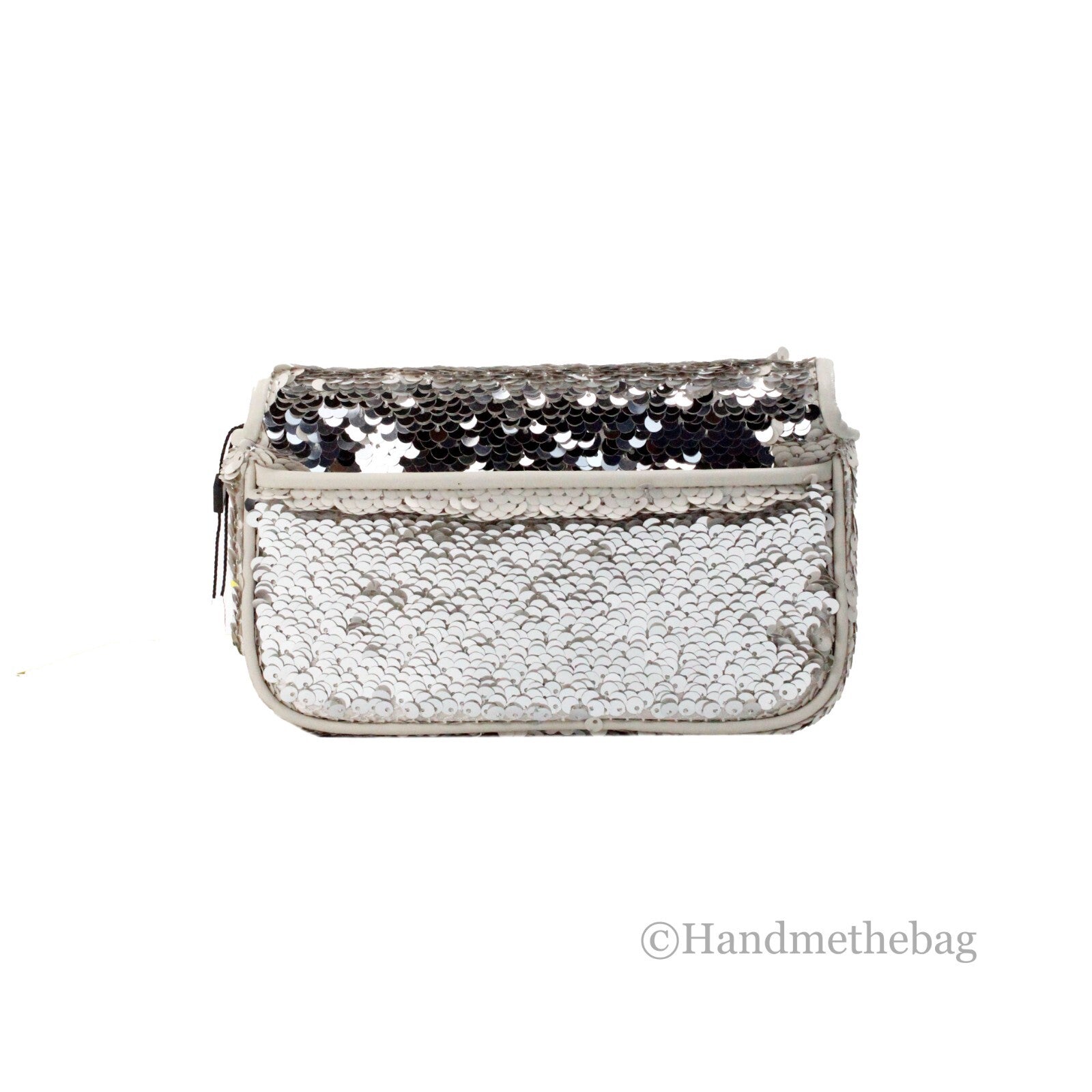 Marc Jacobs The Mini J Marc Shoulder Bag Cream Sequined Crossbody Bag - ventzia
