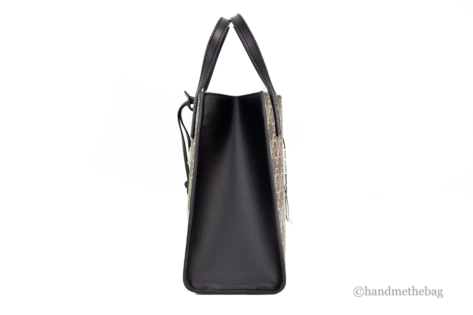 Marc Jacobs Mini Grind Signet Printed Leather Crossbody Tote Handbag Purse - ventzia