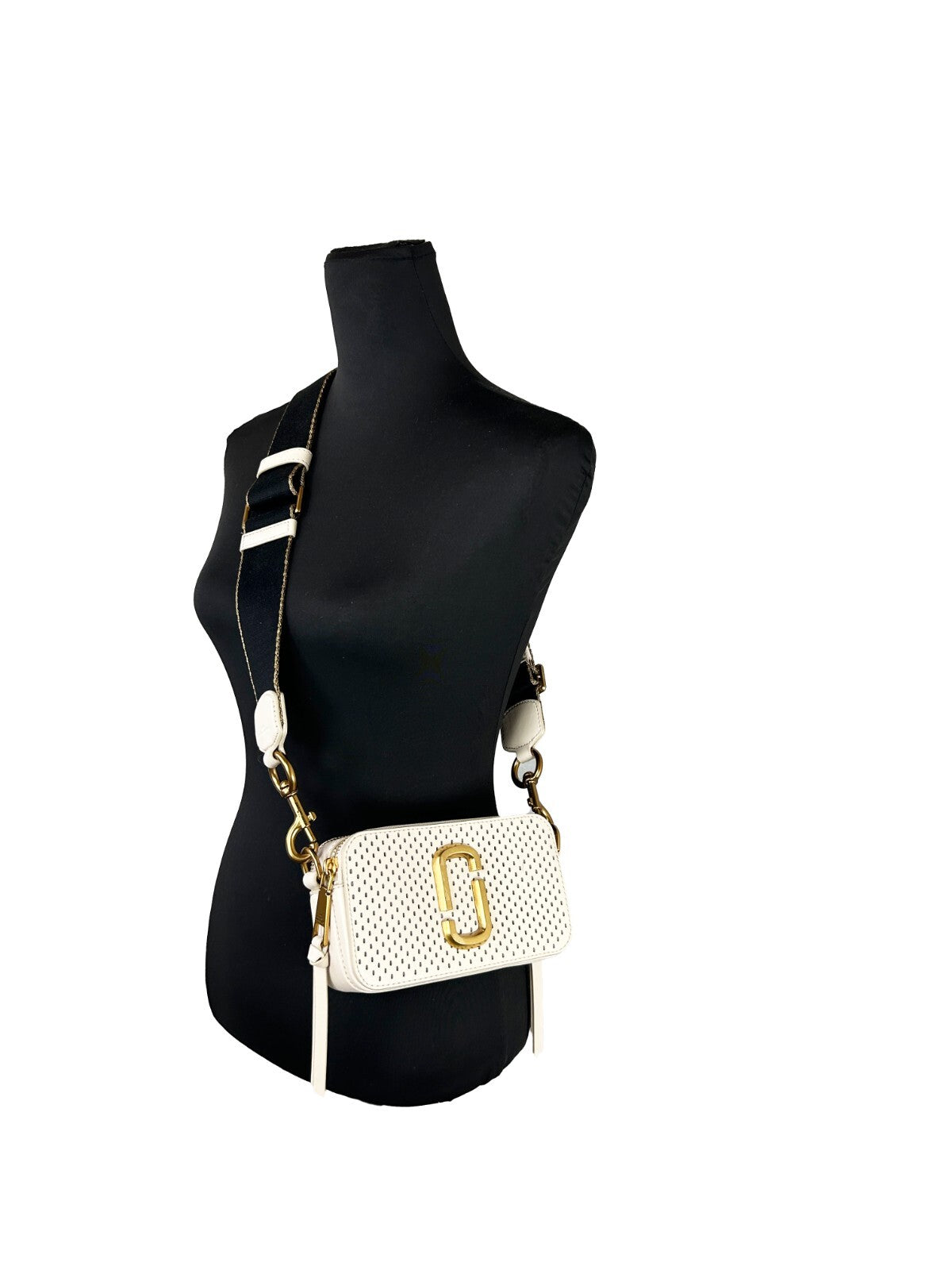 Marc Jacobs The Snapshot Perforated Crossbody Bag - ventzia