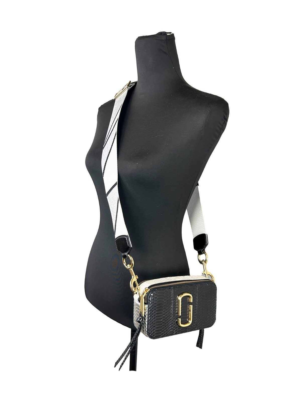 Marc Jacobs The Snapshot Snake Skin Crossbody Bag - ventzia