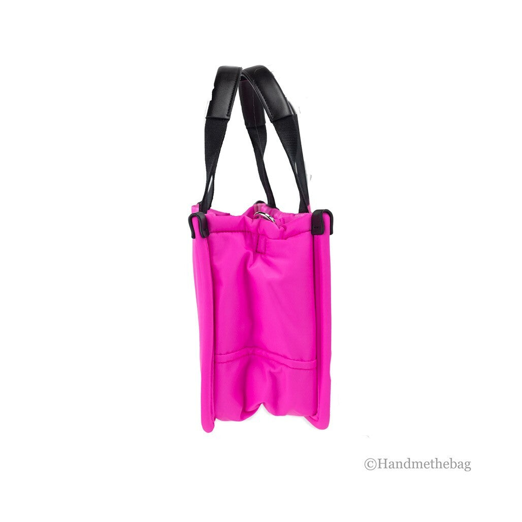 Marc Jacobs Small Neon Fuchsia Nylon Fabric Tote Convertible Bag Purse - ventzia