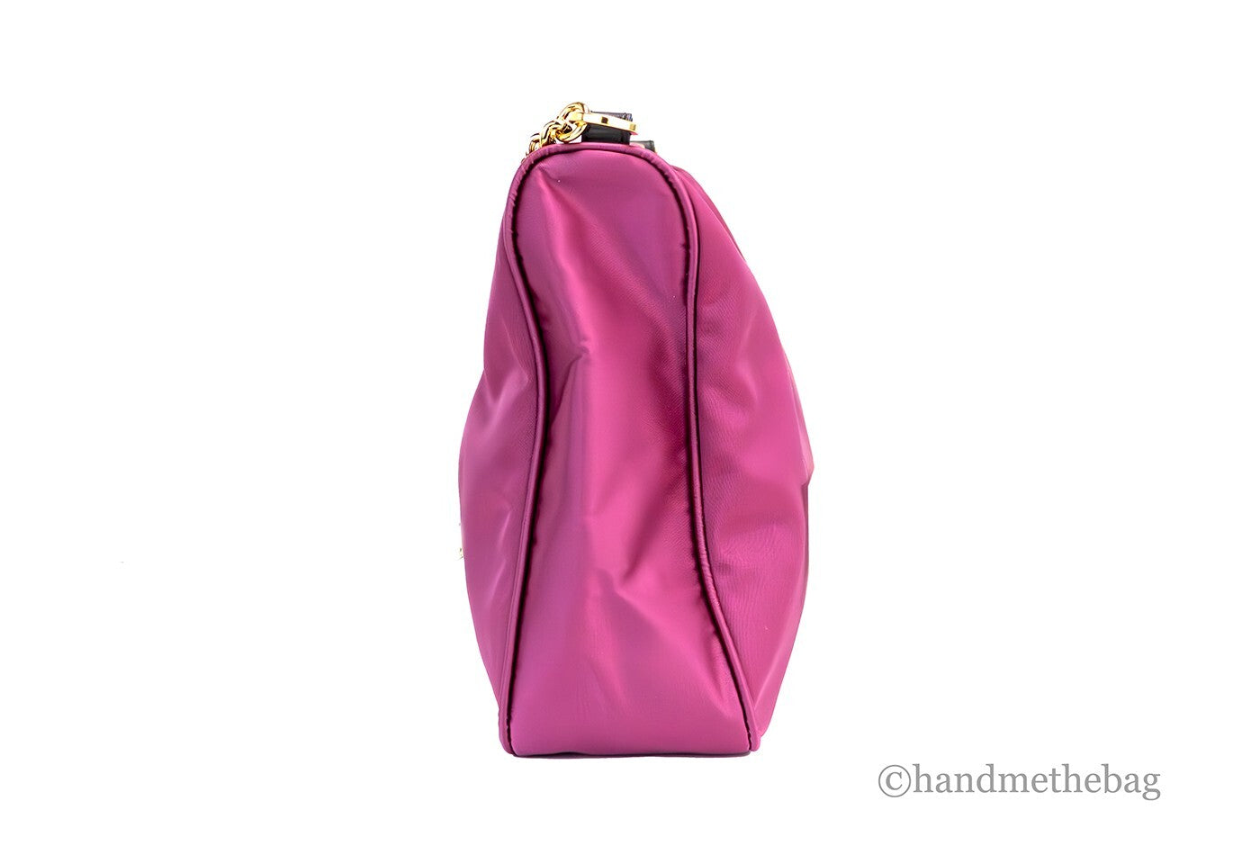 Versace Small Dahlia Nylon Fabric Medusa Pendant Crossbody Shoulder Purse Bag - ventzia