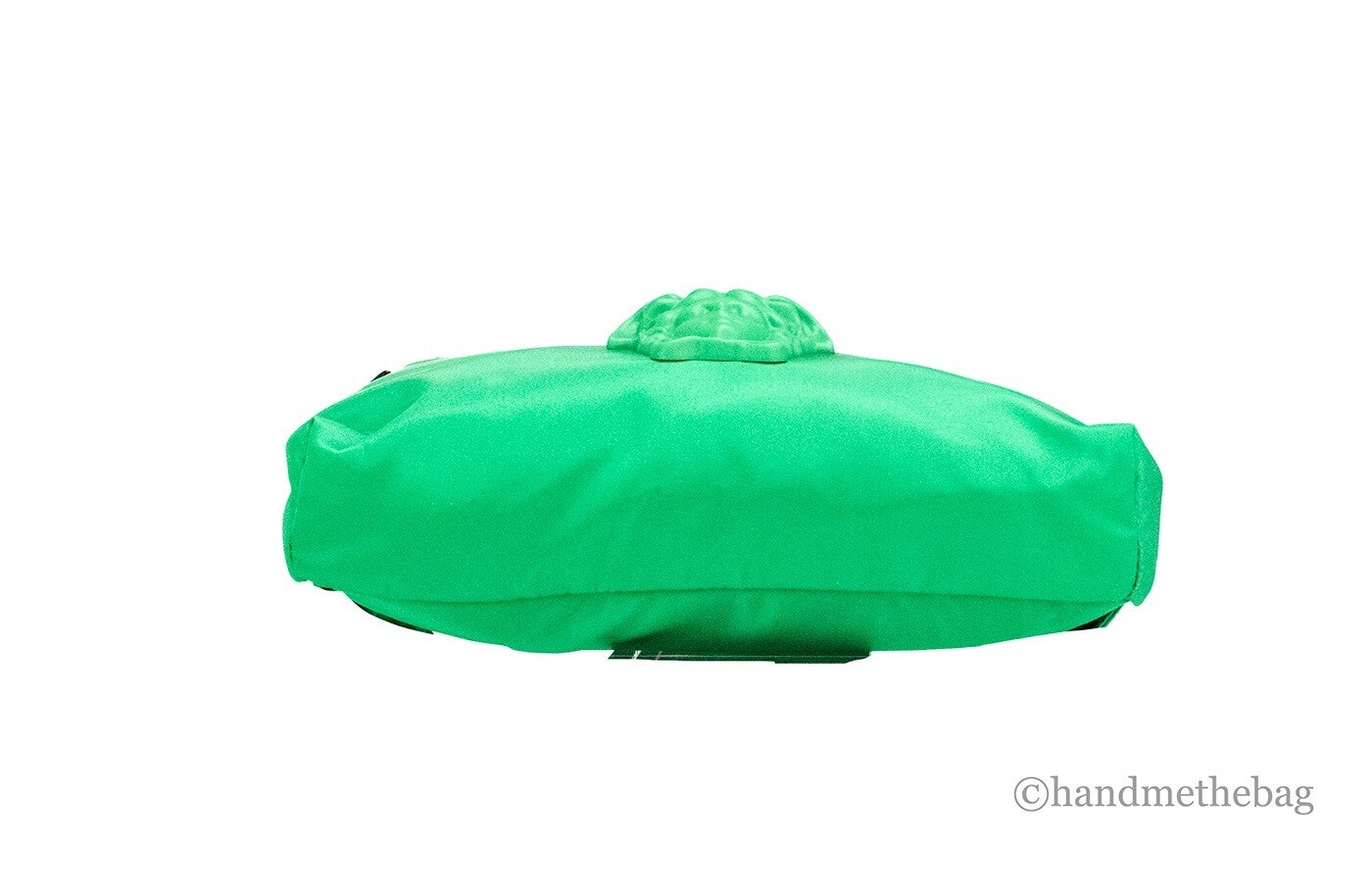 Versace Small Bright Green Nylon Matte Medusa Belt Bag Waist Fanny Pack Purse - ventzia