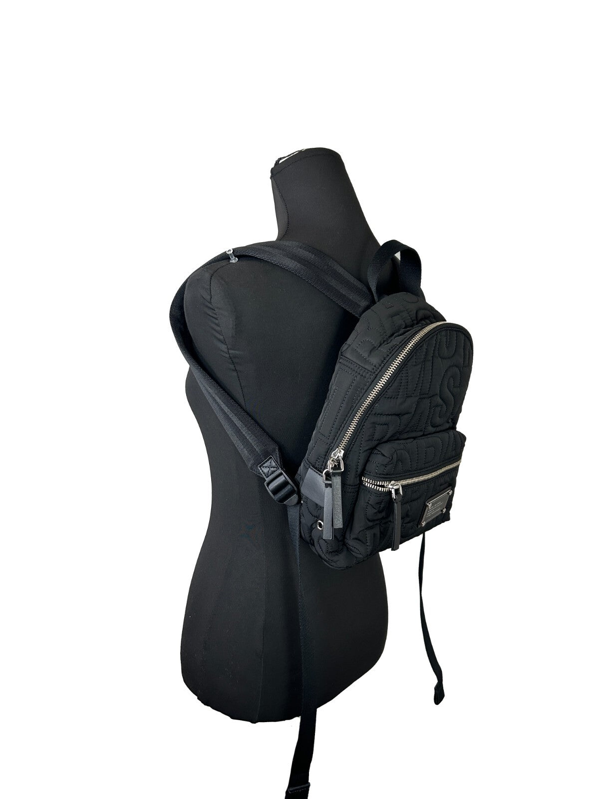 Marc Jacobs Small Black Quilted Backpack Bookbag - ventzia