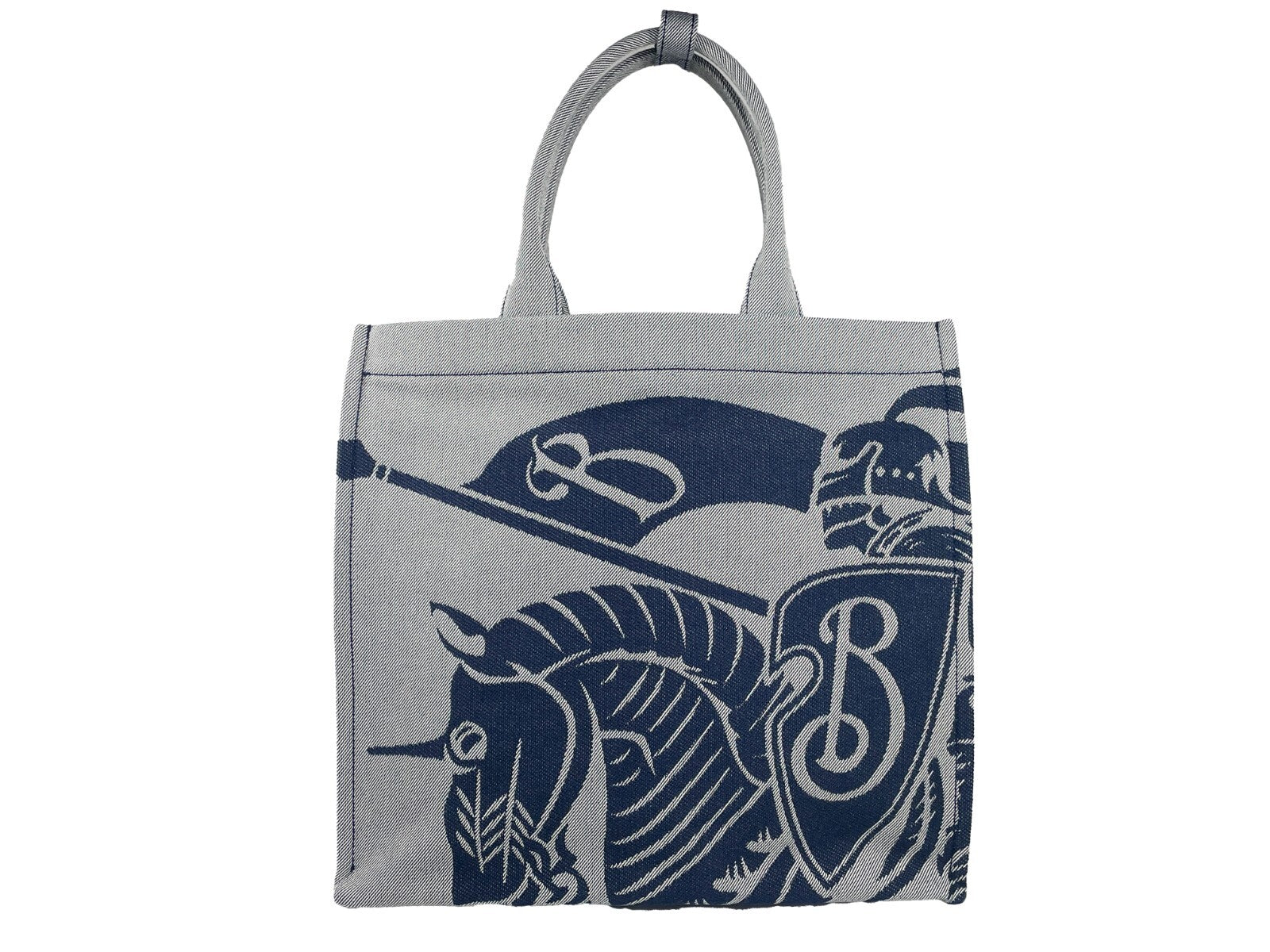 Burberry Navy EKD Canvas Tote Bag With Coin Pouch - ventzia