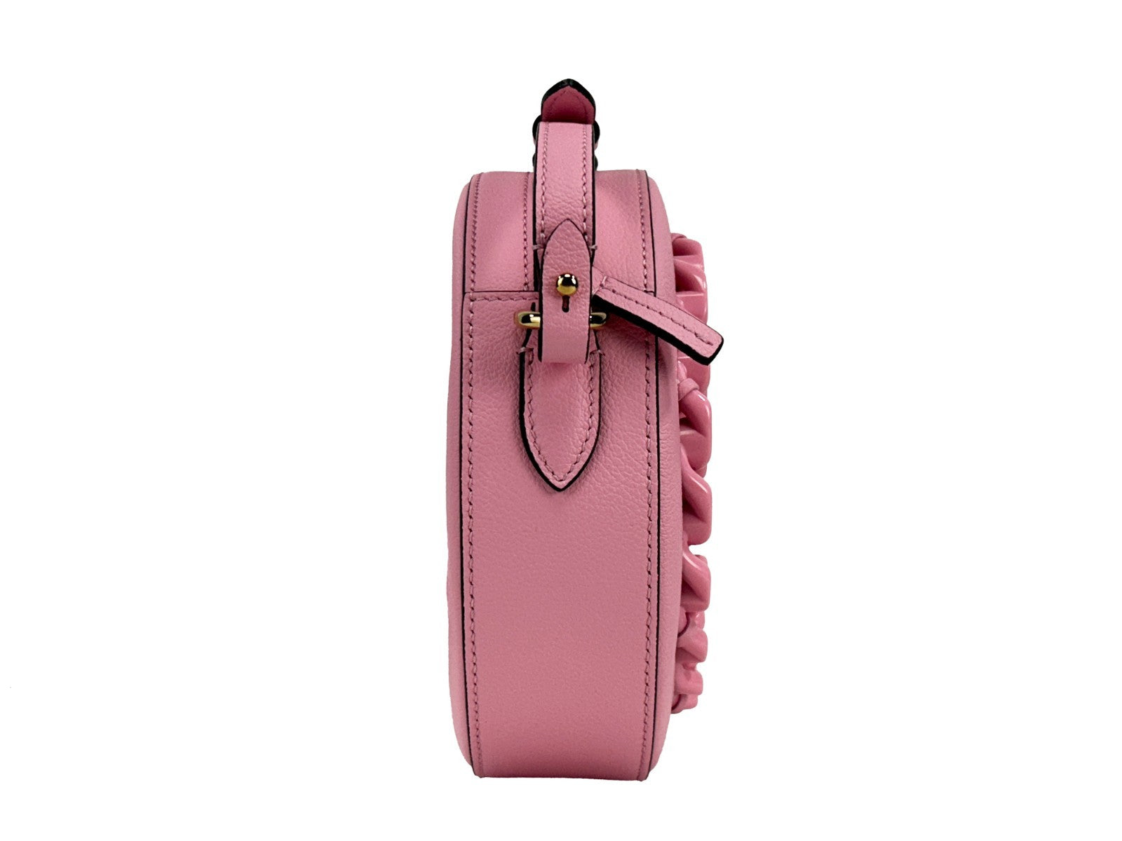 Versace Round Disco Leather Camera Case Crossbody Bag - ventzia