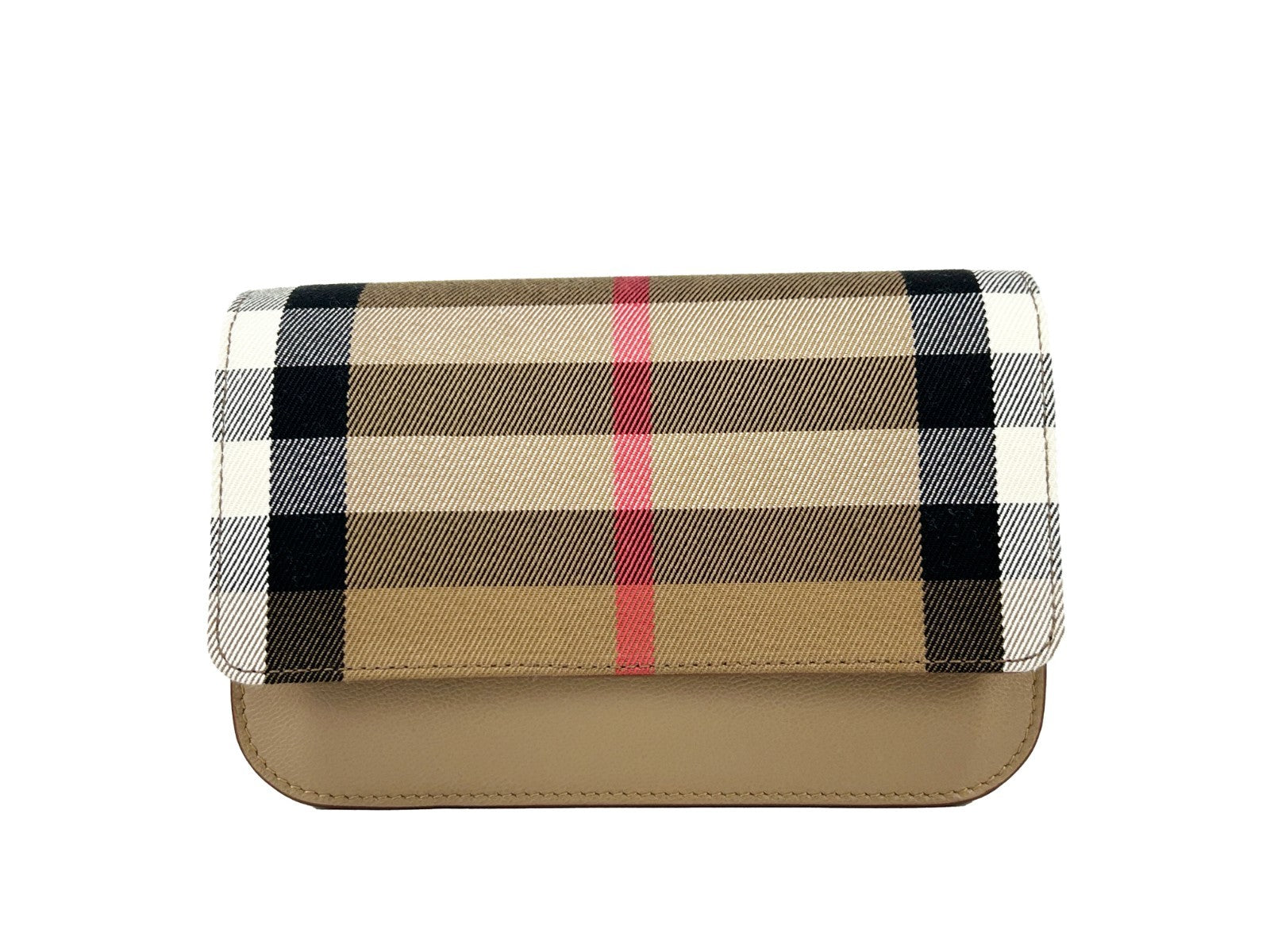 Burberry Small Leather Madison Crossbody Check Bag - ventzia