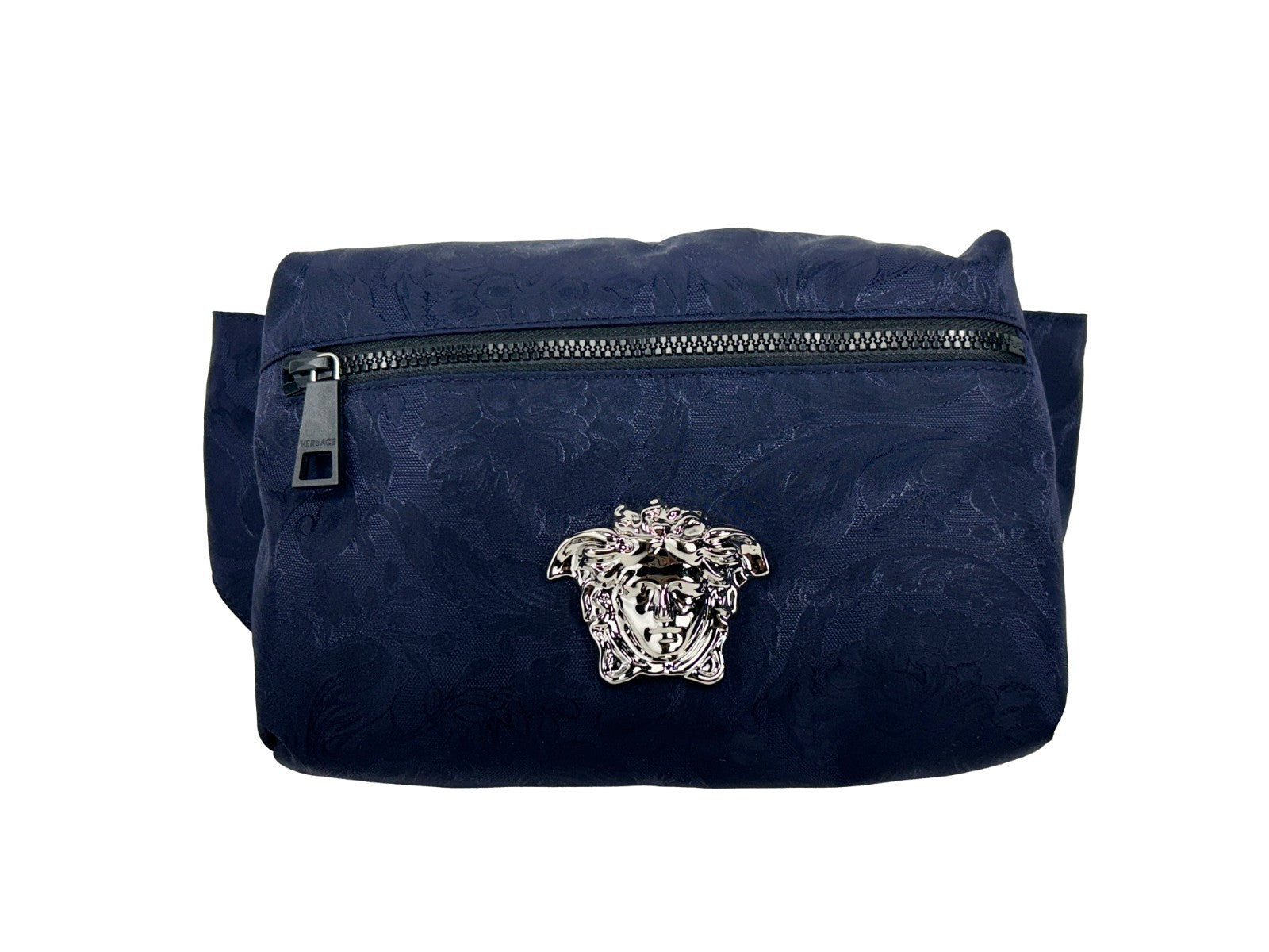 Versace Medusa Navy Nylon Belt Bag Waist Fanny Pack Purse - ventzia