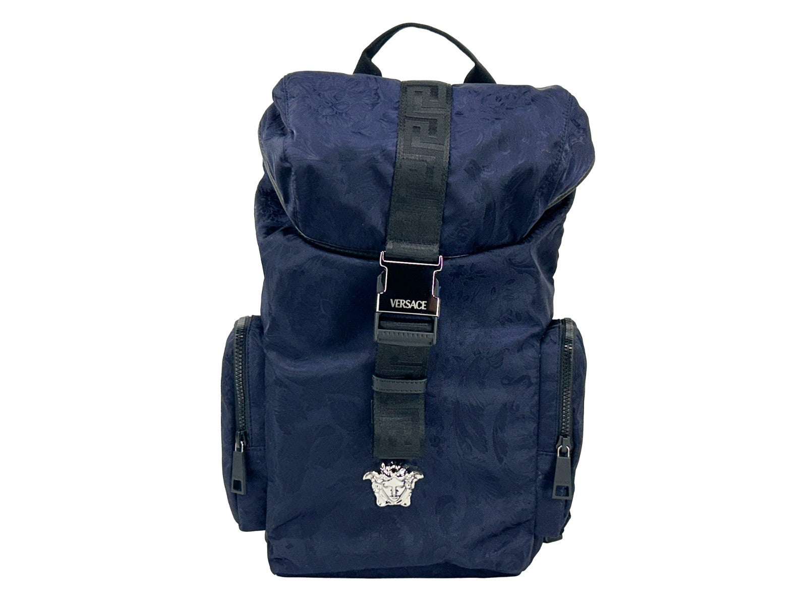 Versace Medusa Nylon Buckle Drawstring Backpack Bag - ventzia