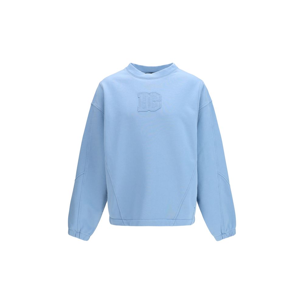 Blue Cotton Sweatshirt - ventzia