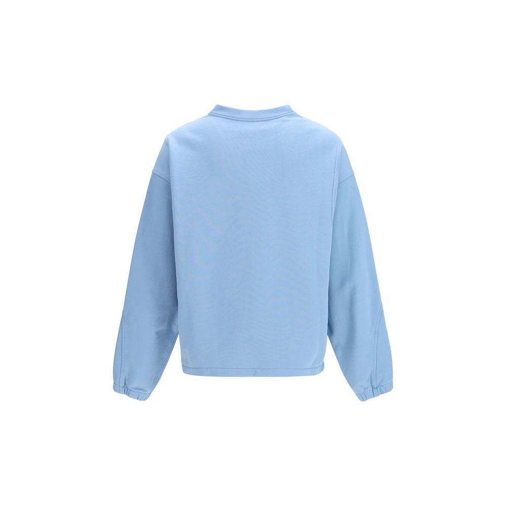Blue Cotton Sweatshirt - ventzia