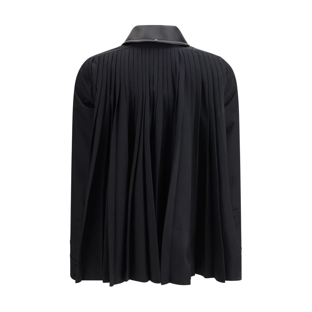 Black Polyester Trench Coat - ventzia