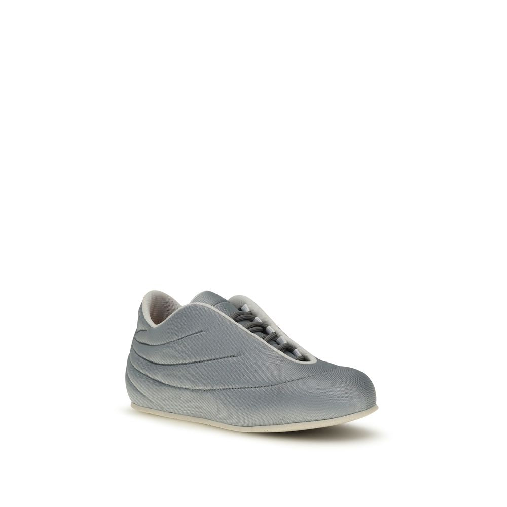 Gray Polyester Sneakers - ventzia