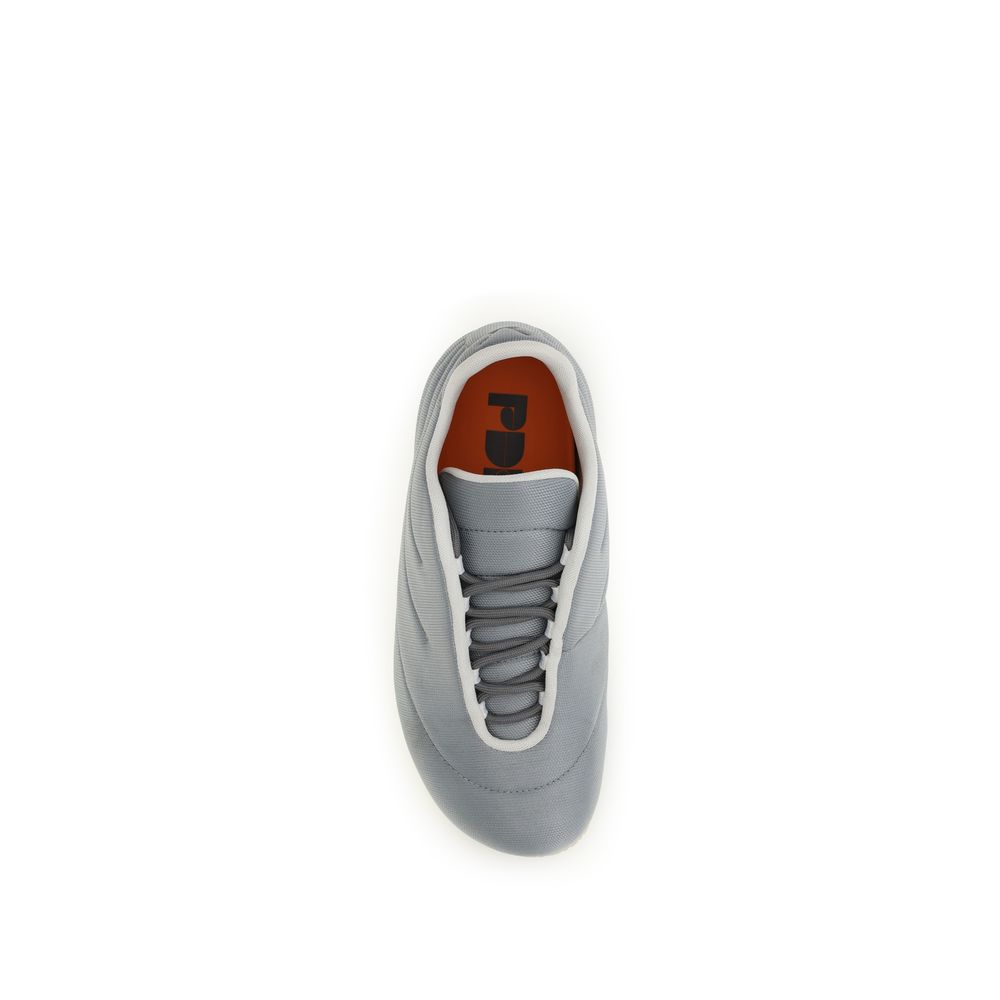 Gray Polyester Sneakers - ventzia