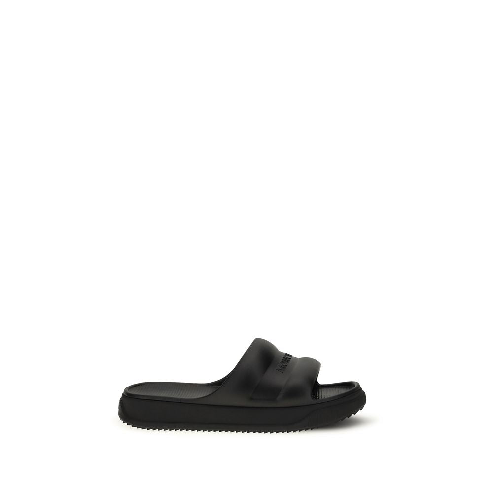 Black Rubber Sandals - ventzia