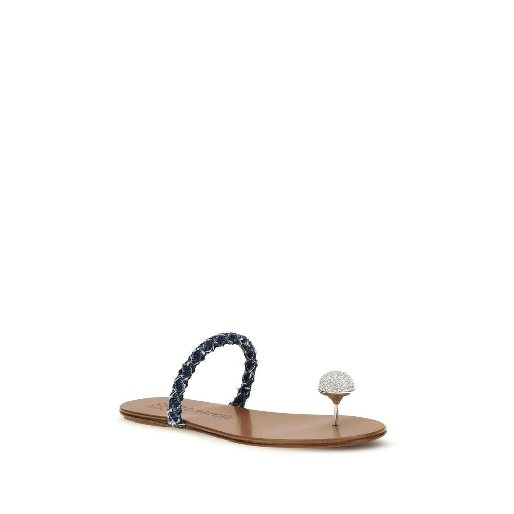 Brown Calf Leather Bos Taurus Sandals - ventzia