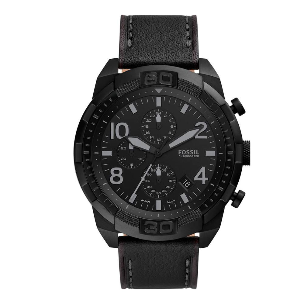 Black Leather Sport Watch - ventzia