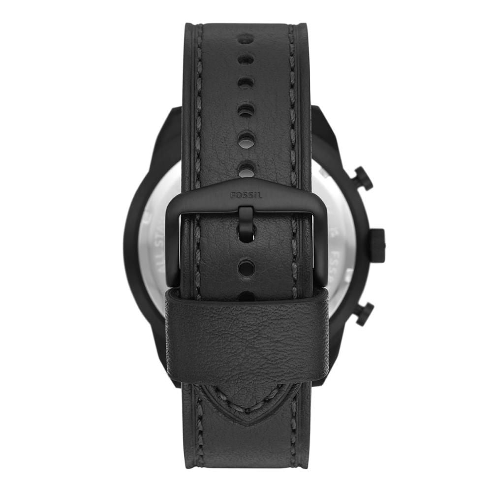 Black Leather Sport Watch - ventzia