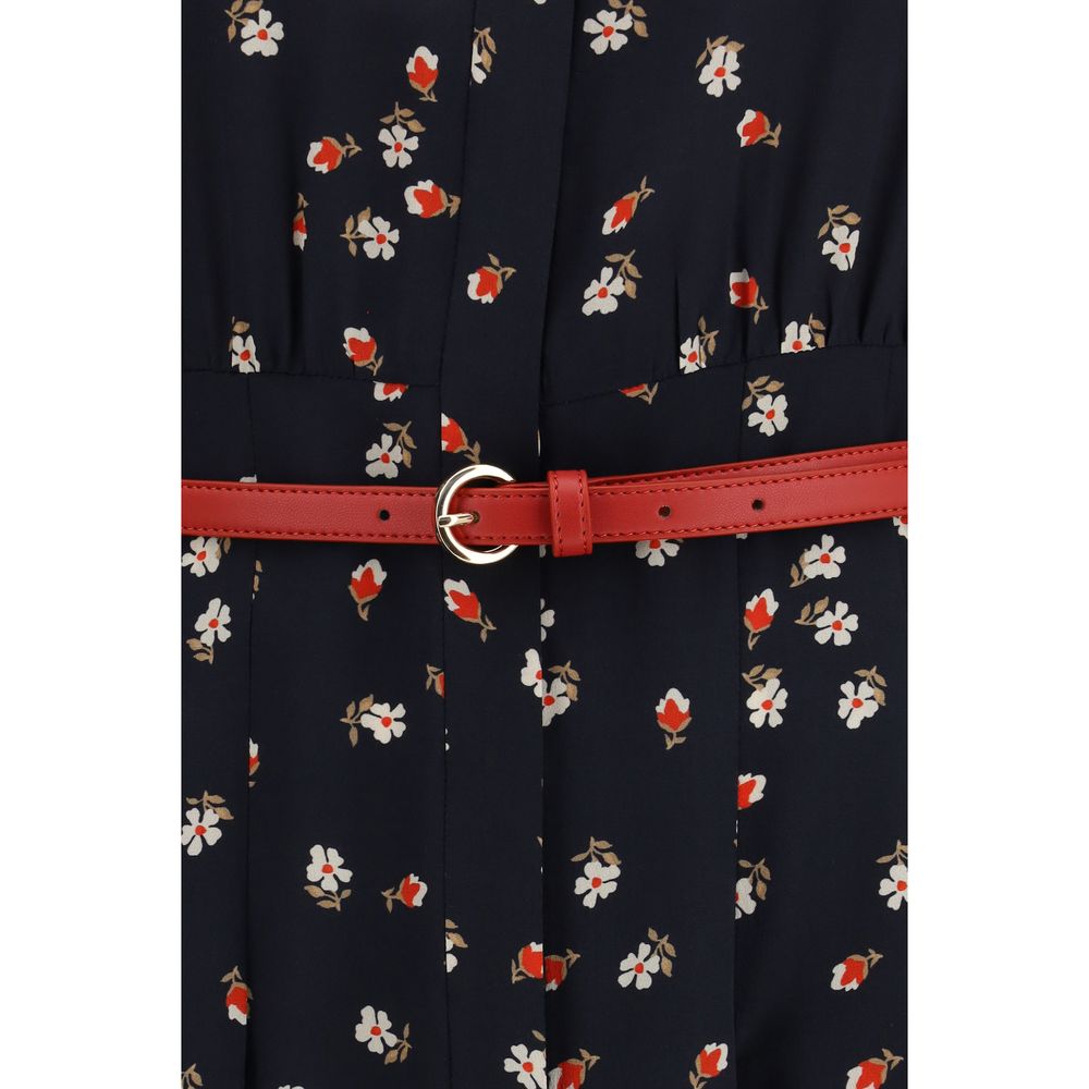 Blue Silk Casual Dress - ventzia