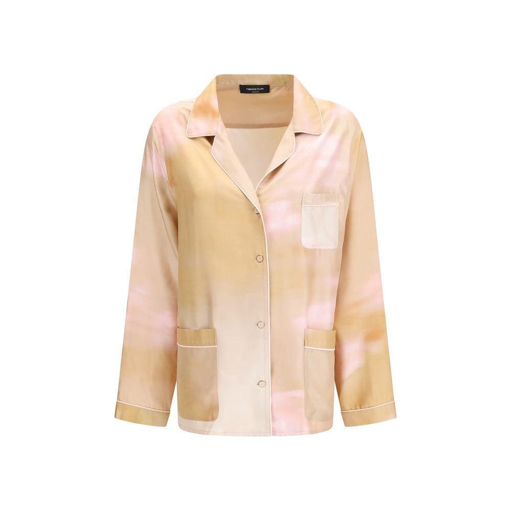 Multicolor Silk Pattern Shirt - ventzia