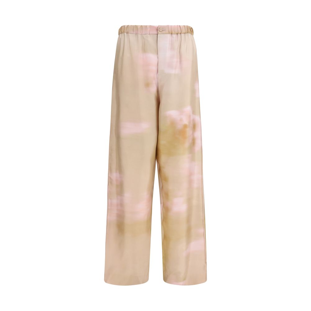 Multicolor Silk Casual Pants - ventzia
