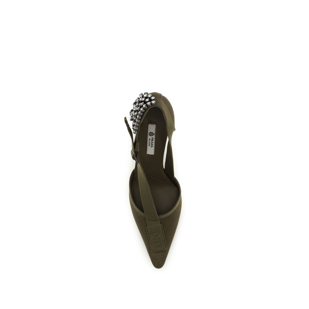 Bicolor Cotton High Heel Pumps - ventzia