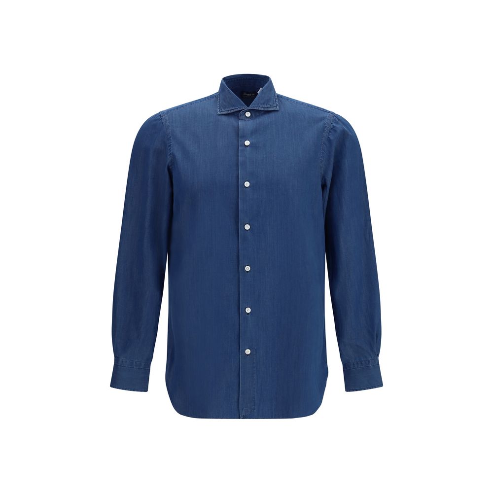 Blue Cotton Shirt - ventzia