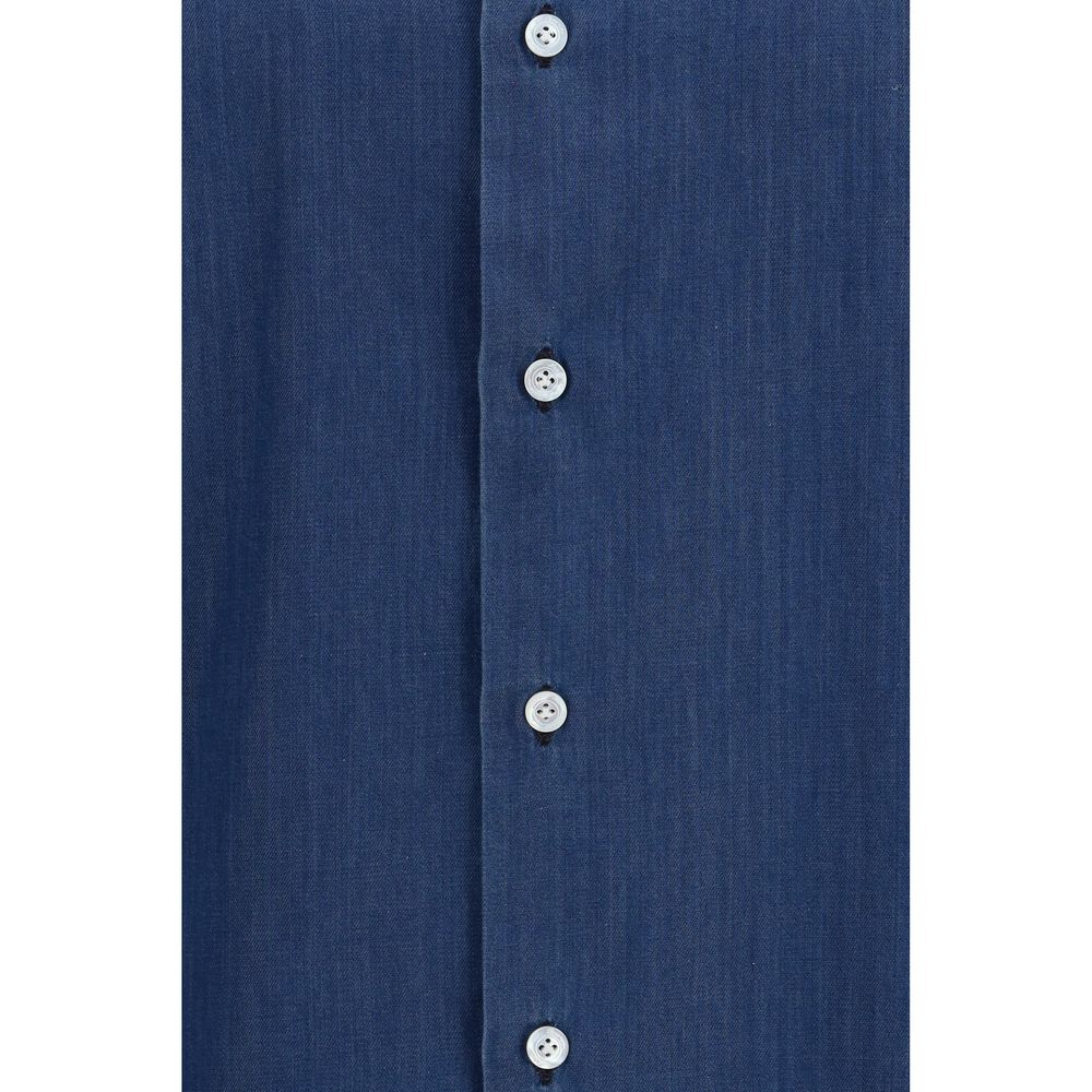 Blue Cotton Shirt - ventzia