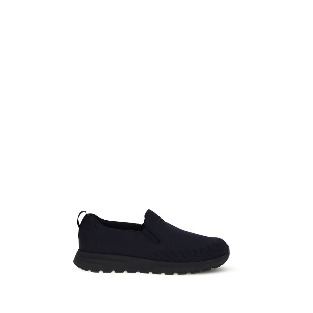Blue Fabric Low Top Sneakers - ventzia