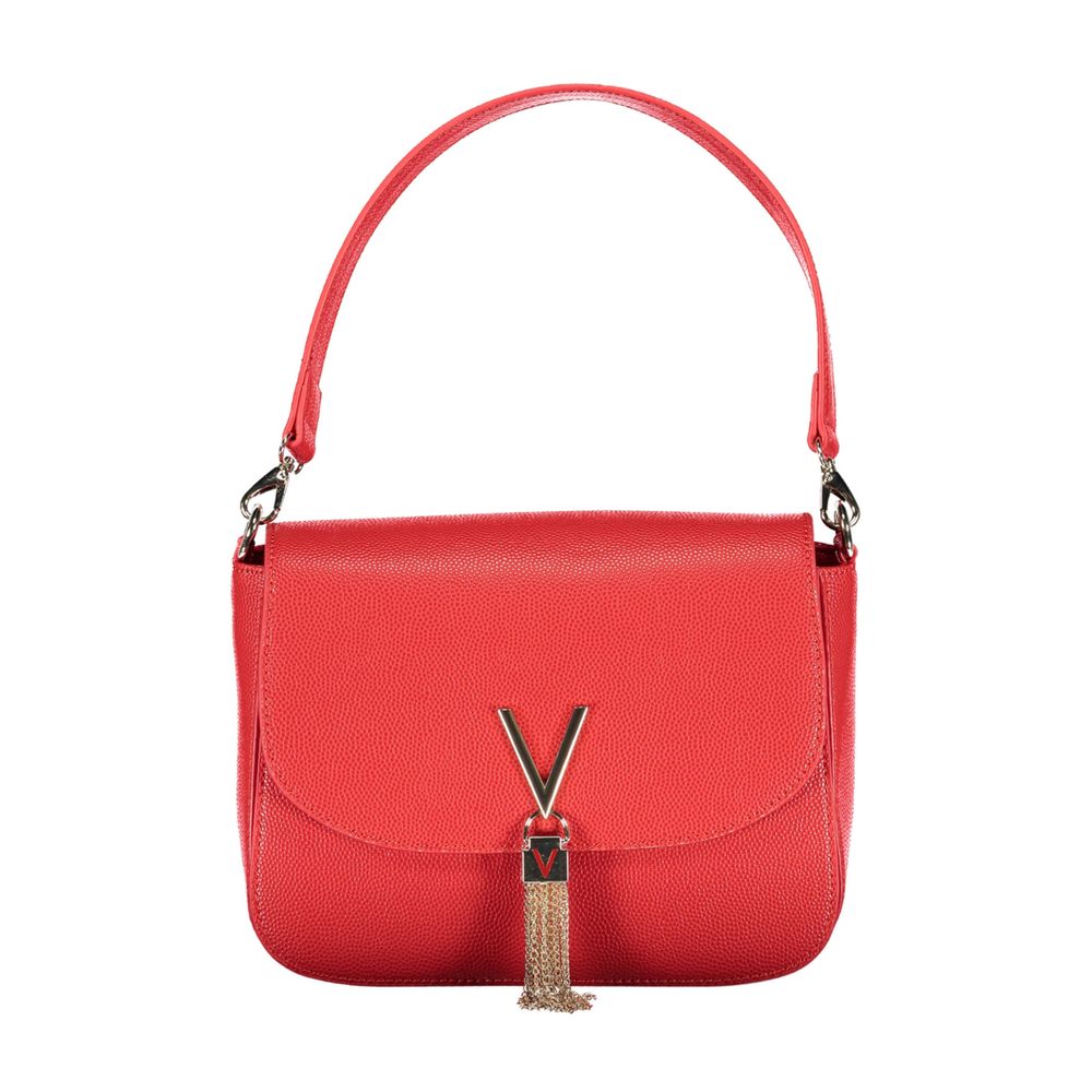 Rosso Polyurethane Women Handbag - ventzia