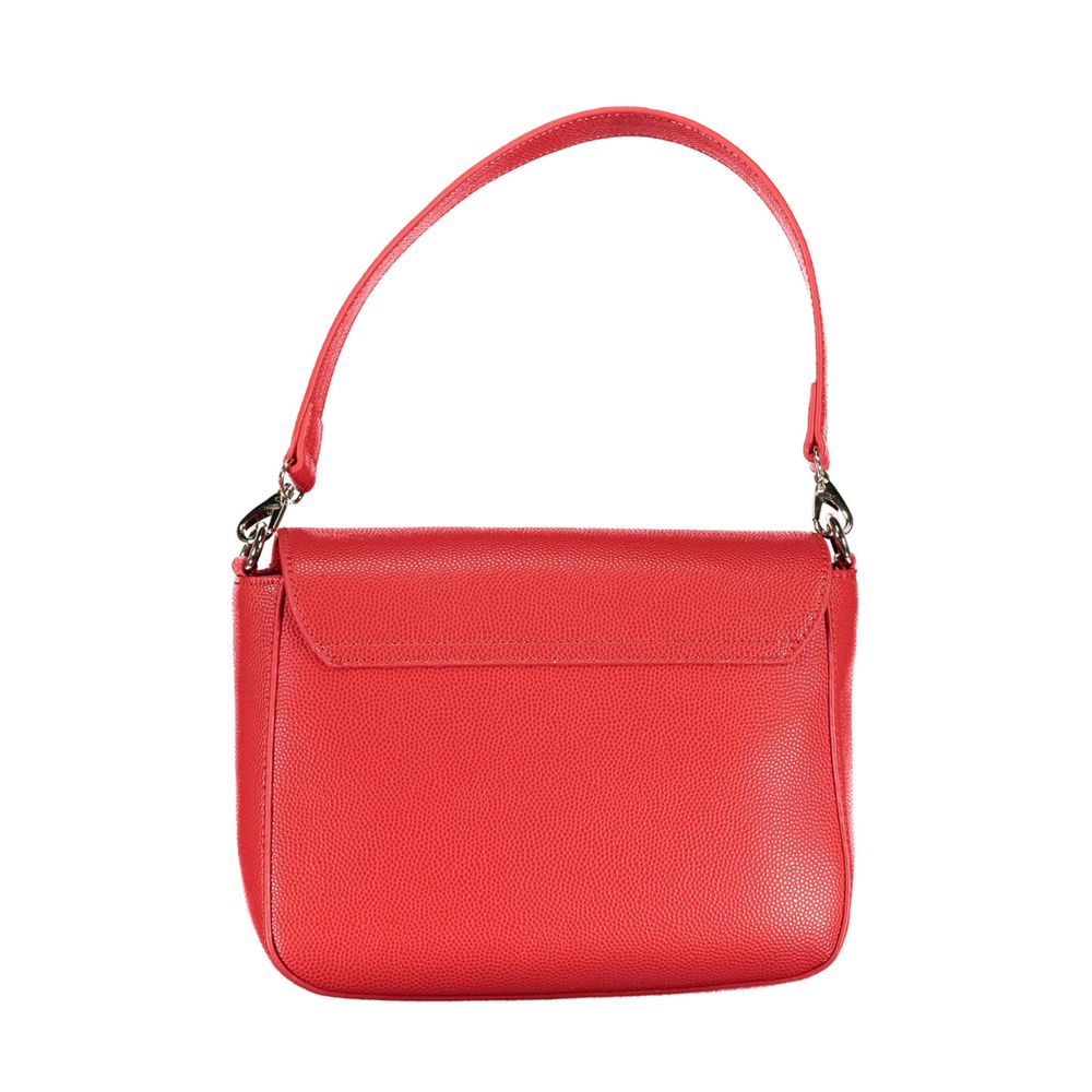 Rosso Polyurethane Women Handbag - ventzia