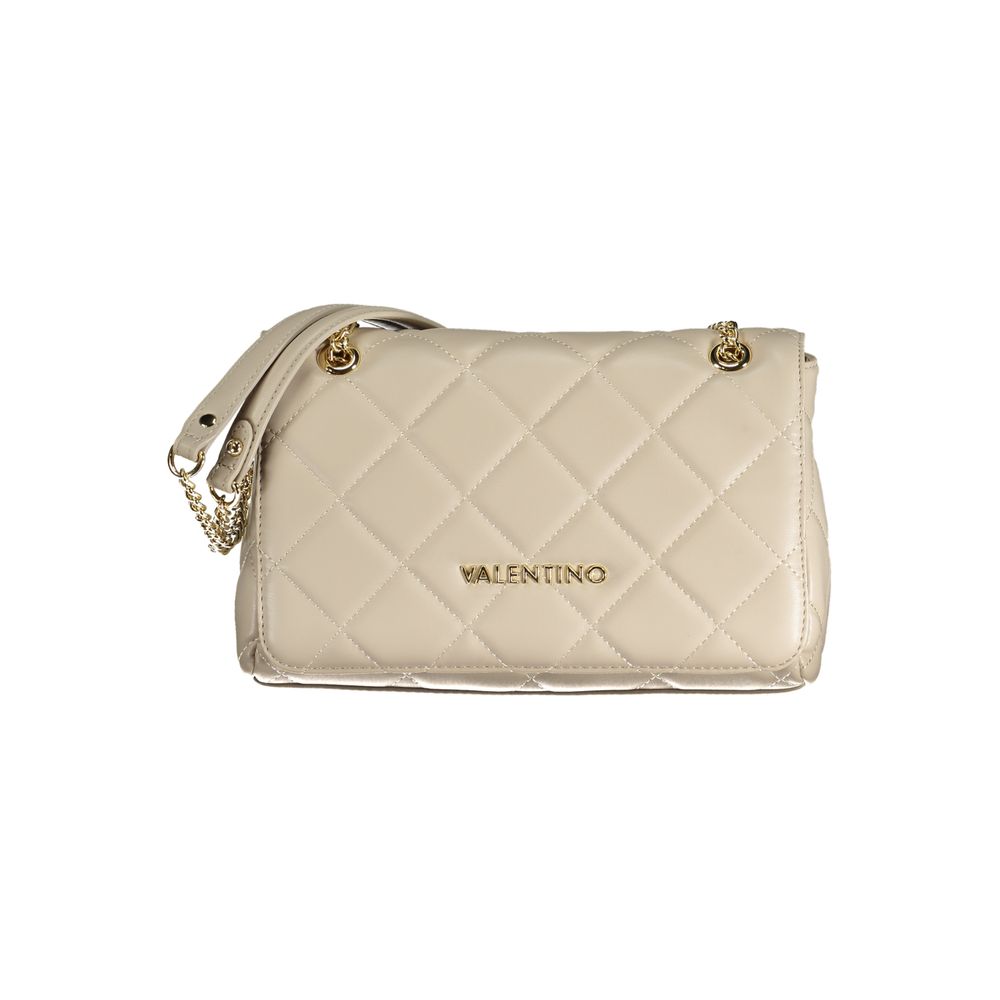 Beige Polyurethane Women Handbag - ventzia
