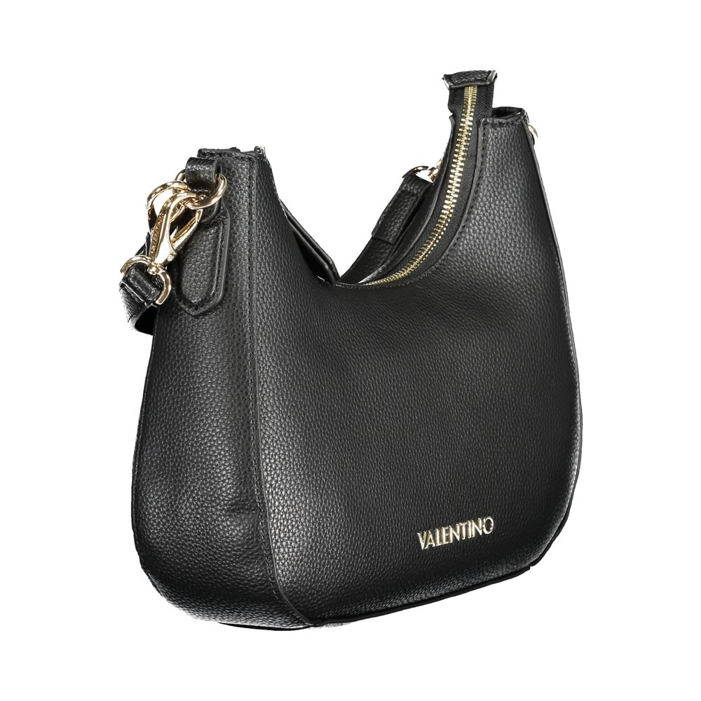 Black Polyurethane Women Handbag - ventzia