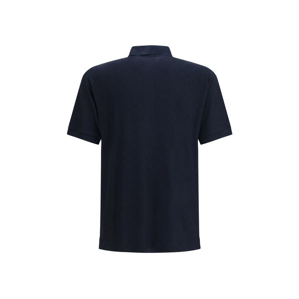 Blue Viscose Polo Shirt - ventzia