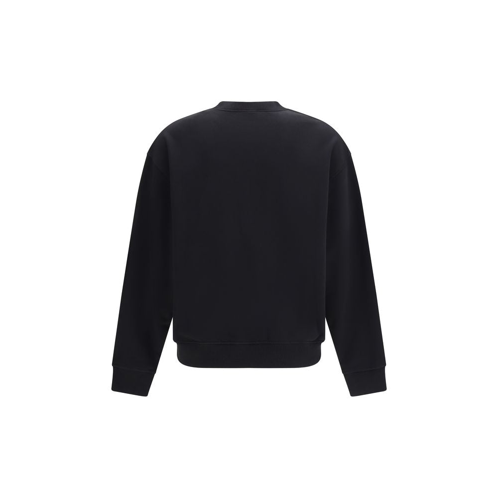 Black Cotton Sweatshirt - ventzia