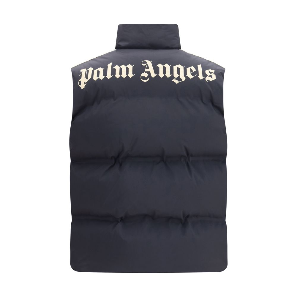 Black Polyamide Sleveless Jacket - ventzia