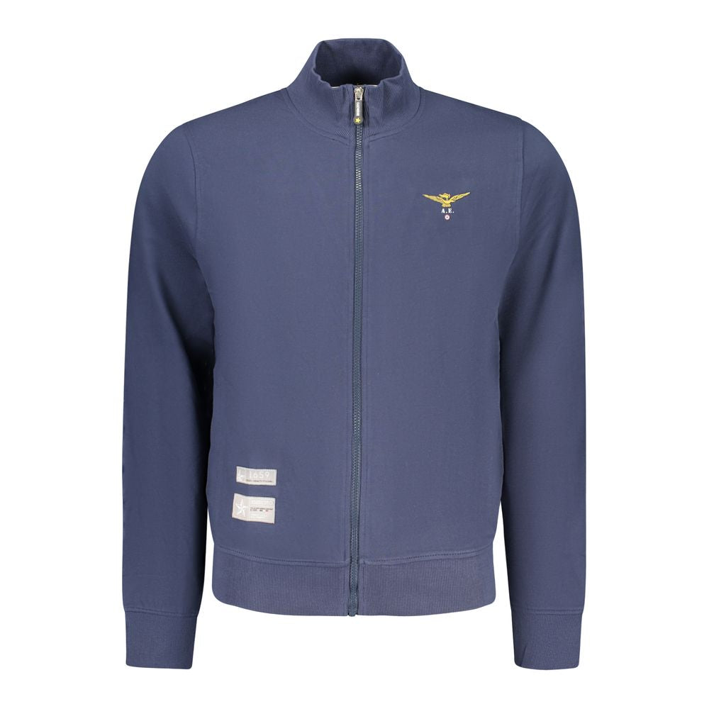 Blue Cotton Men's Sweatshirt - ventzia