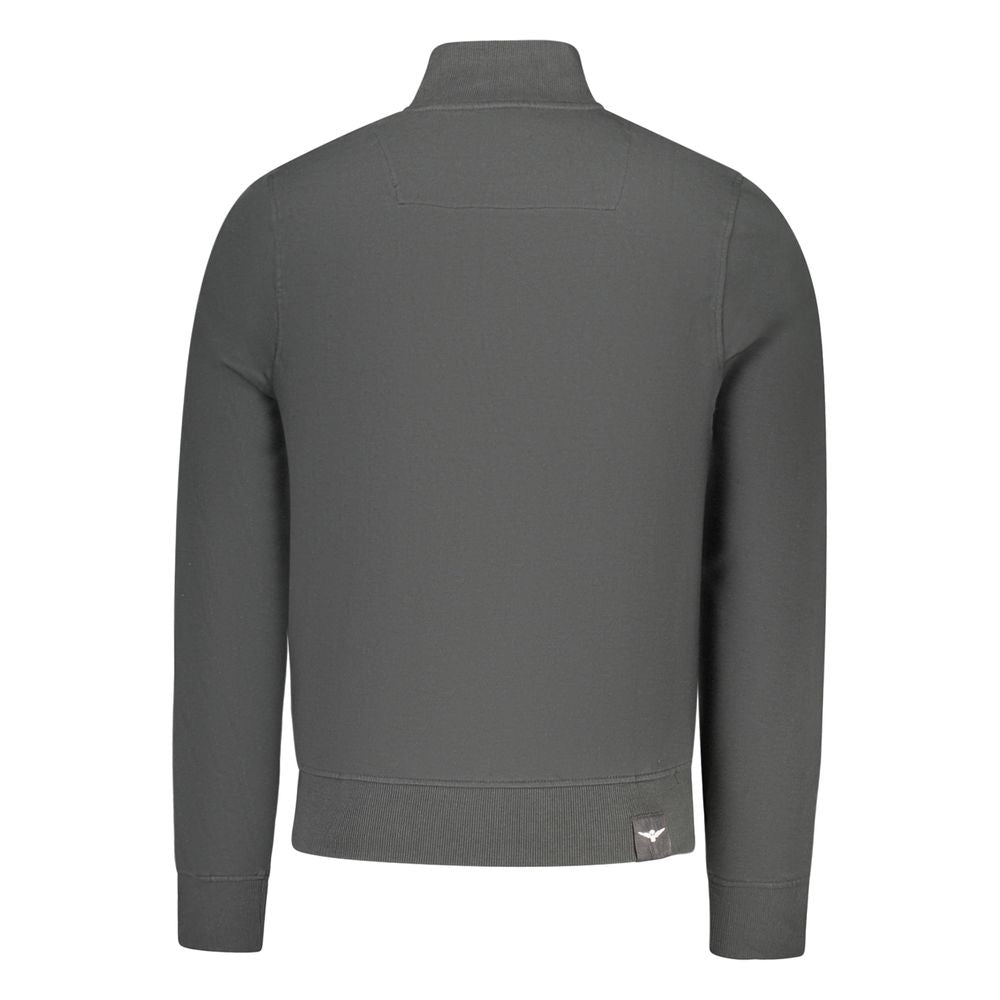 Black Cotton Men's Sweatshirt - ventzia