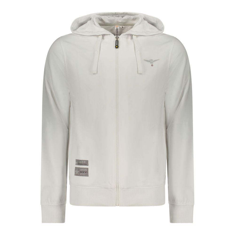 White Cotton Men's Sweatshirt - ventzia