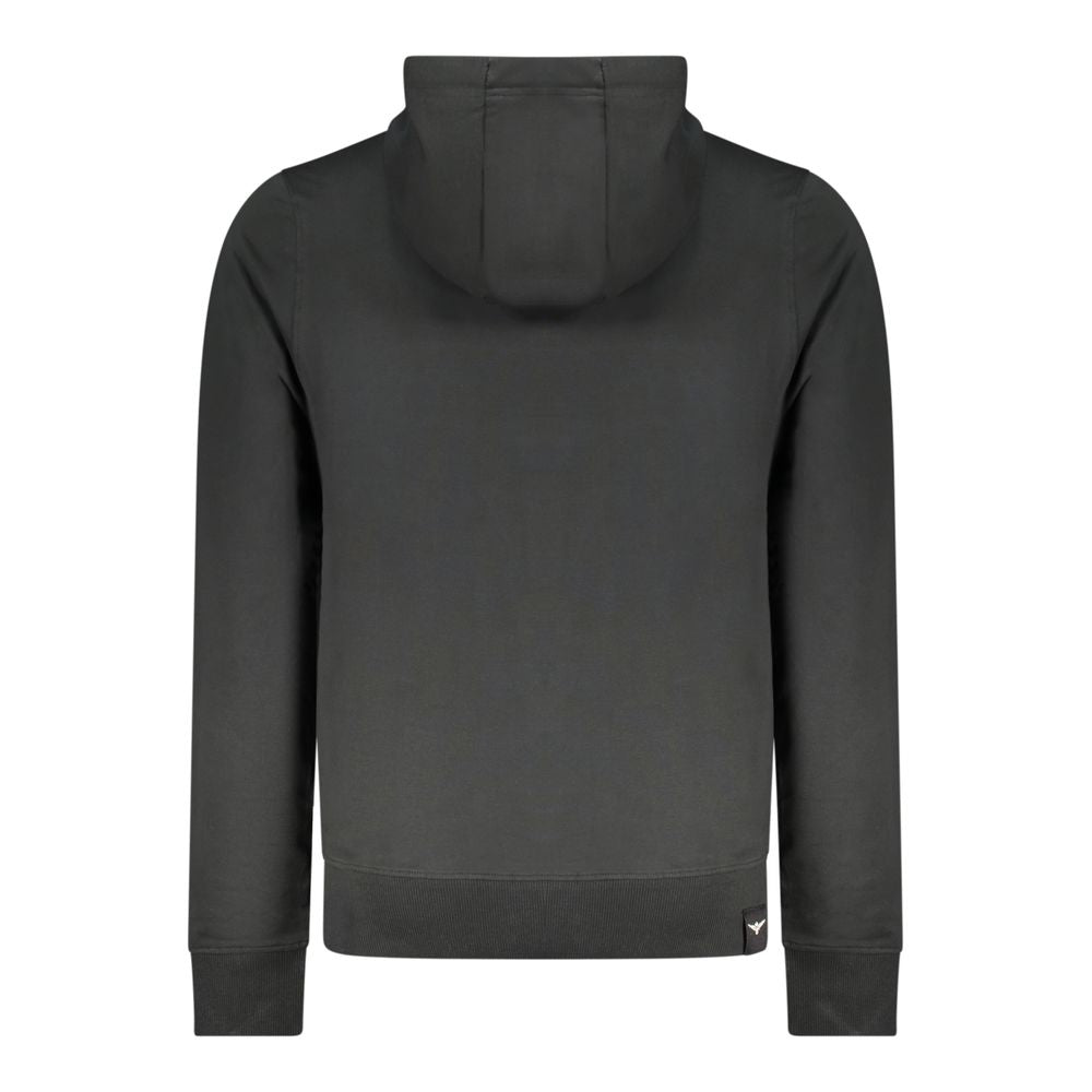 Black Cotton Mens Sweatshirt - ventzia