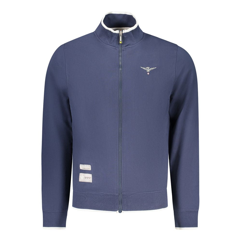 Blue Cotton Men's Sweatshirt - ventzia