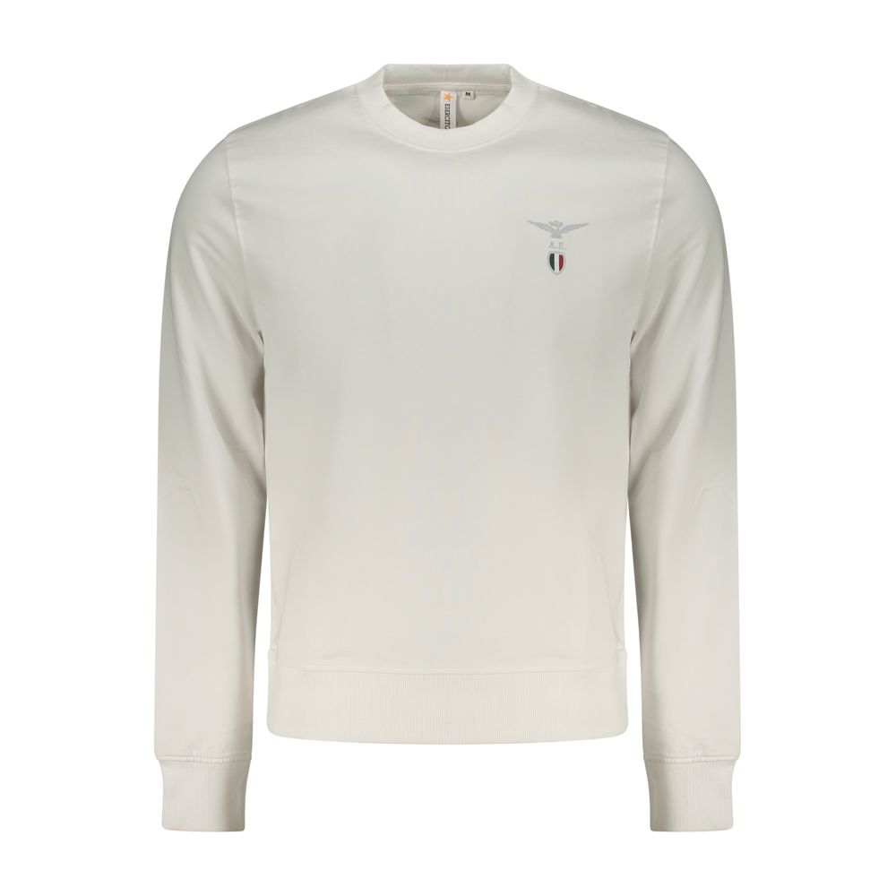White Cotton Men's Sweatshirt - ventzia